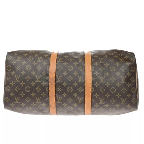 LOUIS VUITTON Keepall 50 Travel Hand Bag Monogram Leather Brown - Picture 5 of 15
